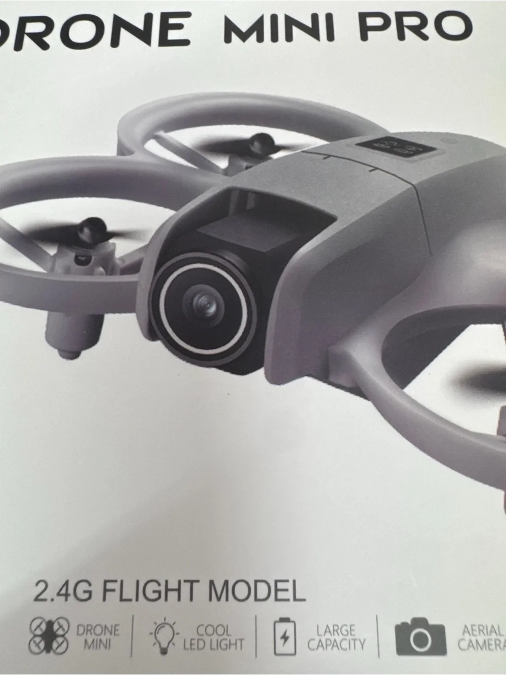 DRONE Mini Pro 2.4G Flight Model Quadcopter w Aerial Camera & LED Light NEW!